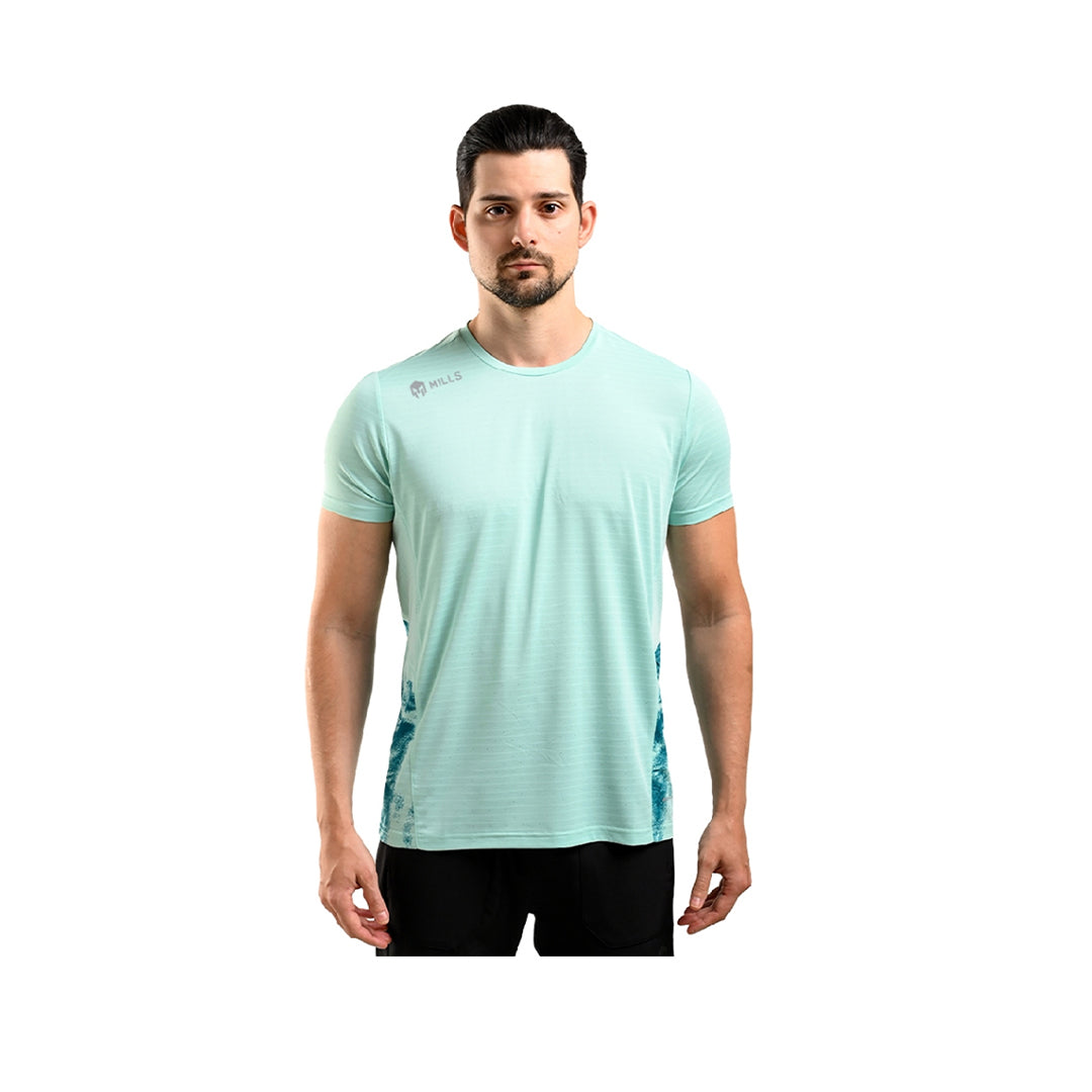 Mills Lauf Running Tee Men - Mint Green