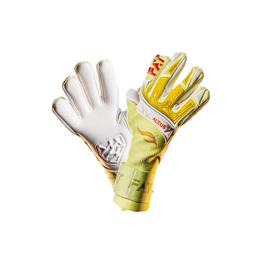 Sarung Tangan Kiper FAT Altus Negative Cut - Yellow/White