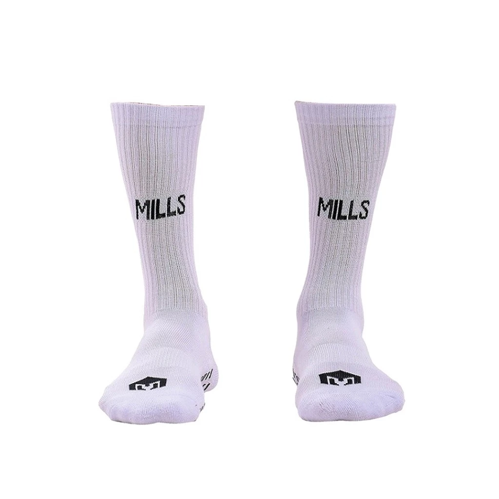 Mills Quarter Socks Anti Slip - White